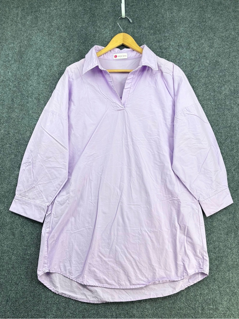 Caryn Lawn Purple Lavender Preppy Star Popover Dress Women’s OSFM